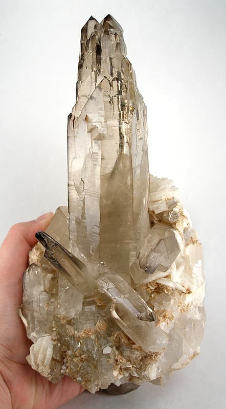 Smoky Quartz with Albite