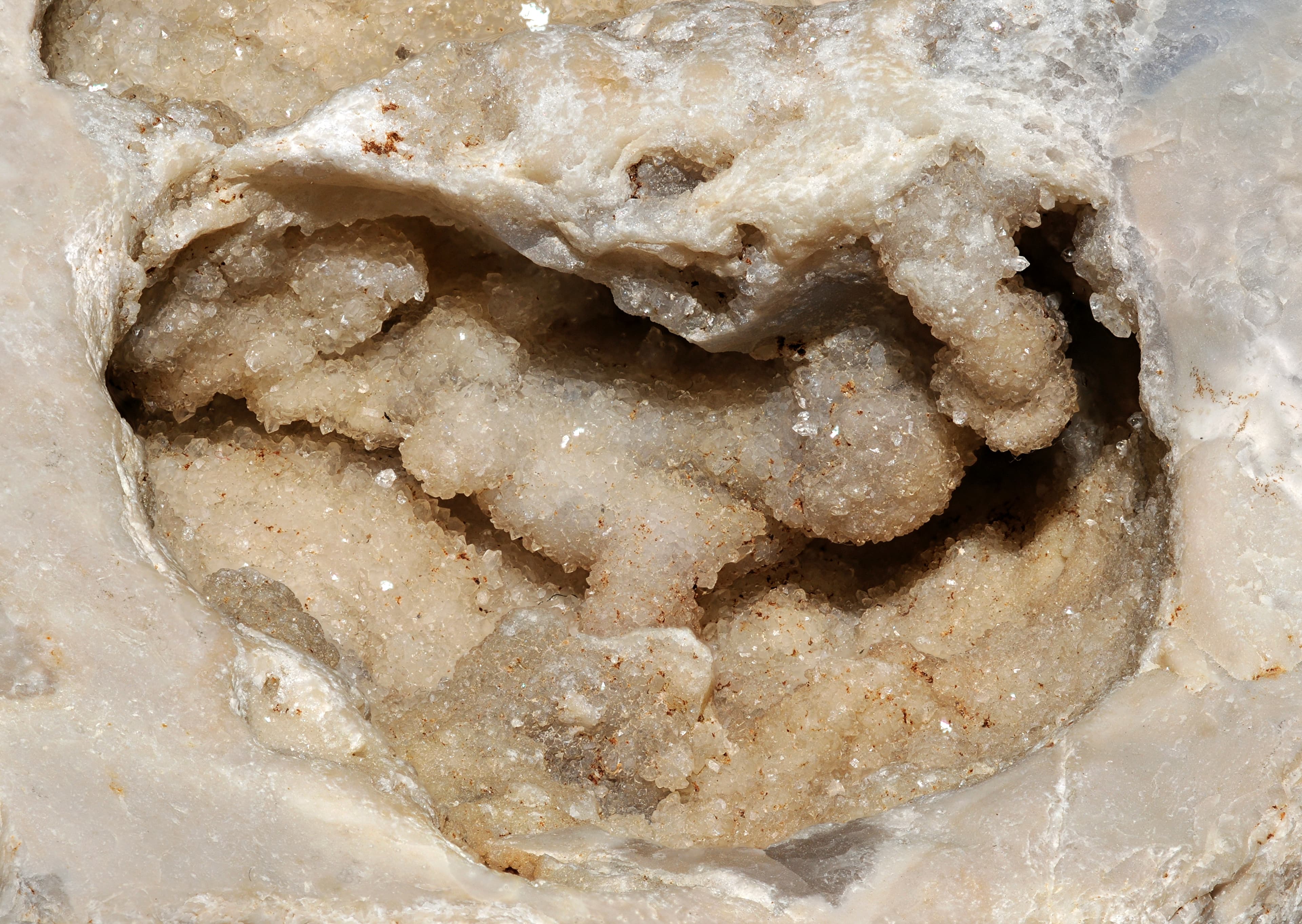 Druzy Quartz Geode in Flint