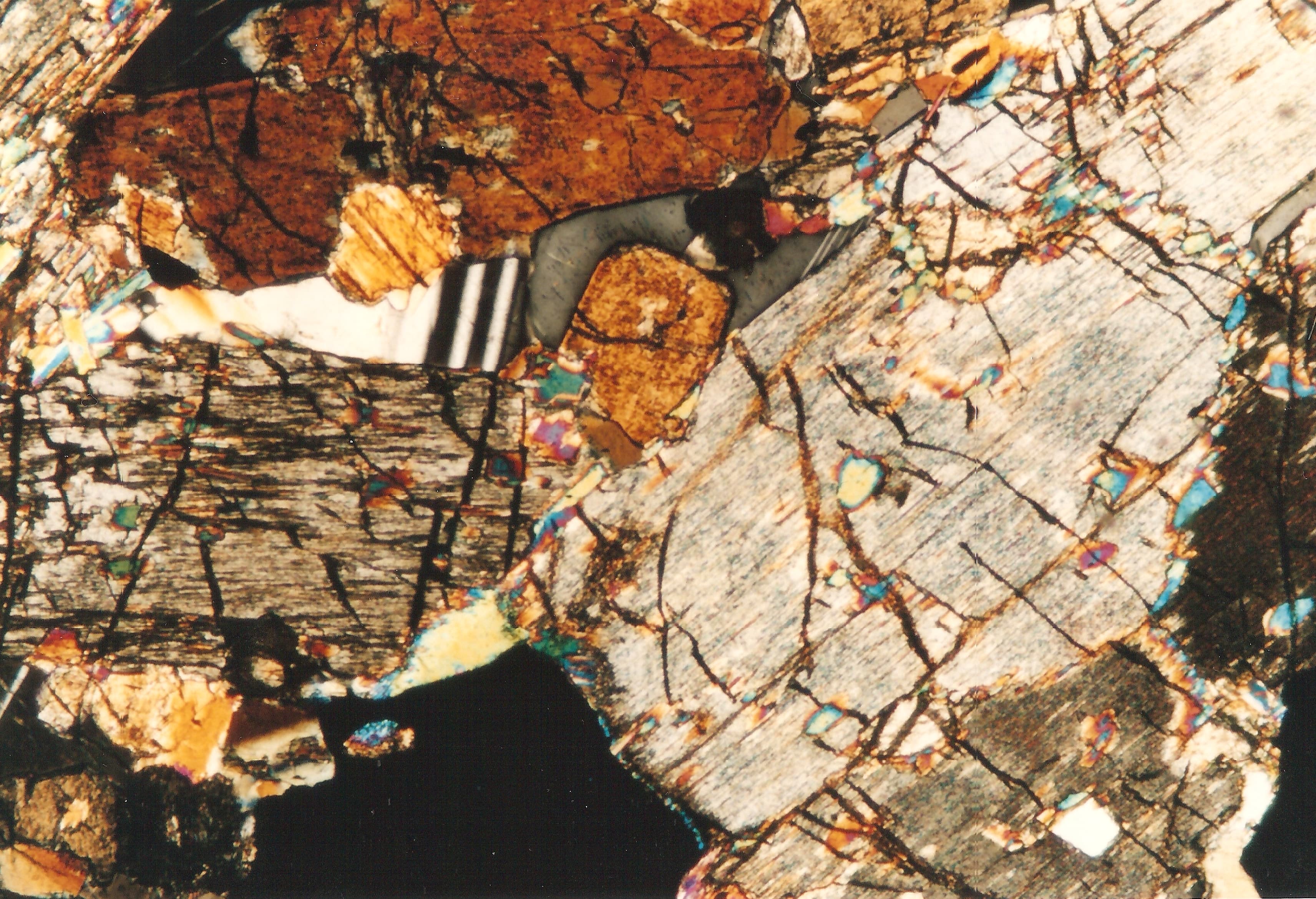 Igneous rock (e.g., gabbro/diorite)